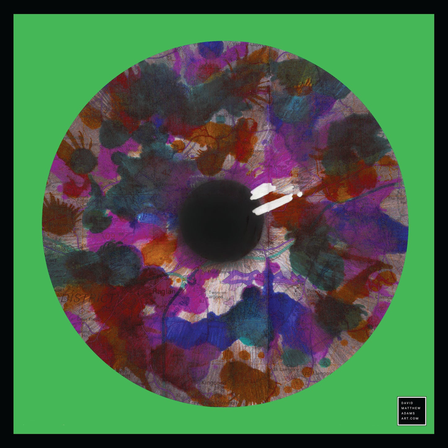 Iris Art Print 300x300mm (multiple colours available)