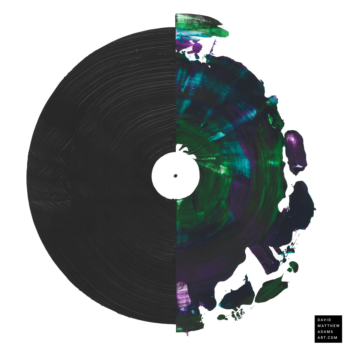 Abstract Record Art Print 300x300mm (multiple colours available) (Copy)