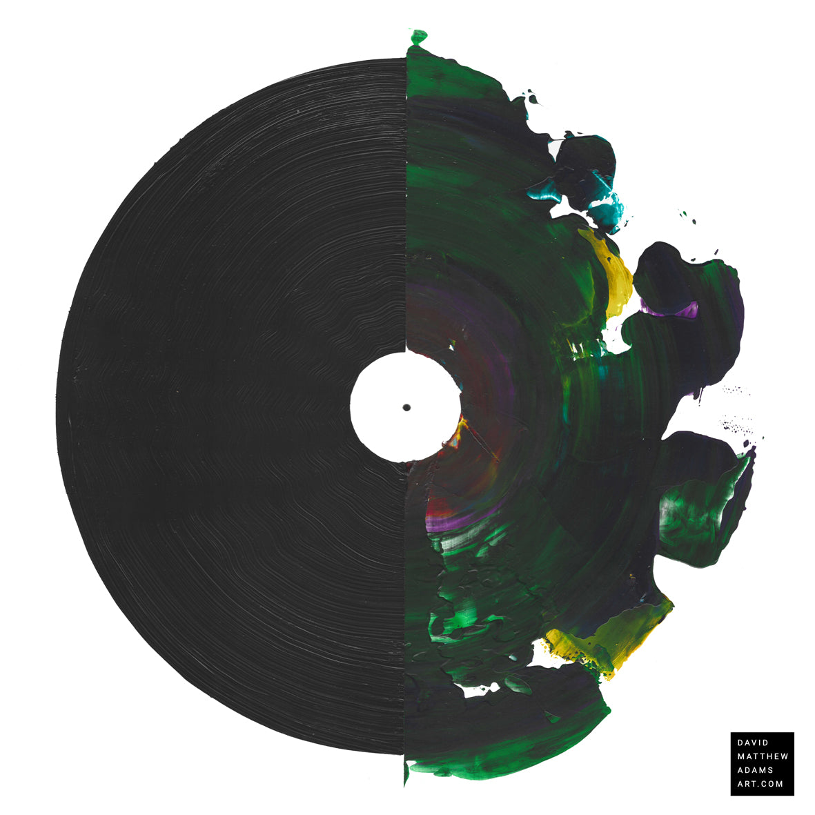 Abstract Record Art Print 300x300mm (multiple colours available) (Copy)
