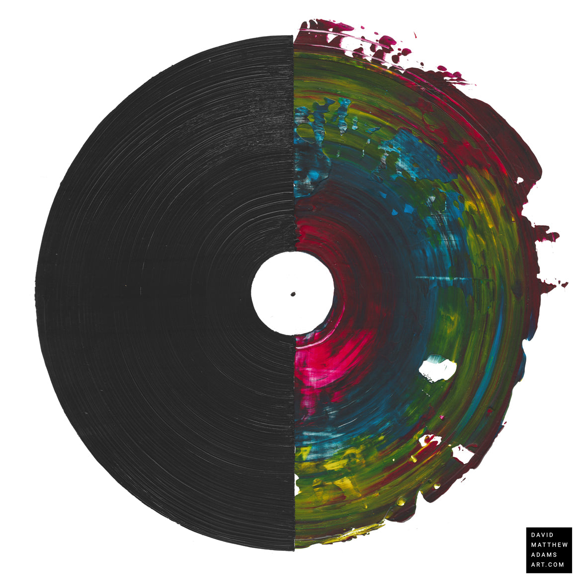 Abstract Record Art Print 300x300mm (multiple colours available) (Copy)