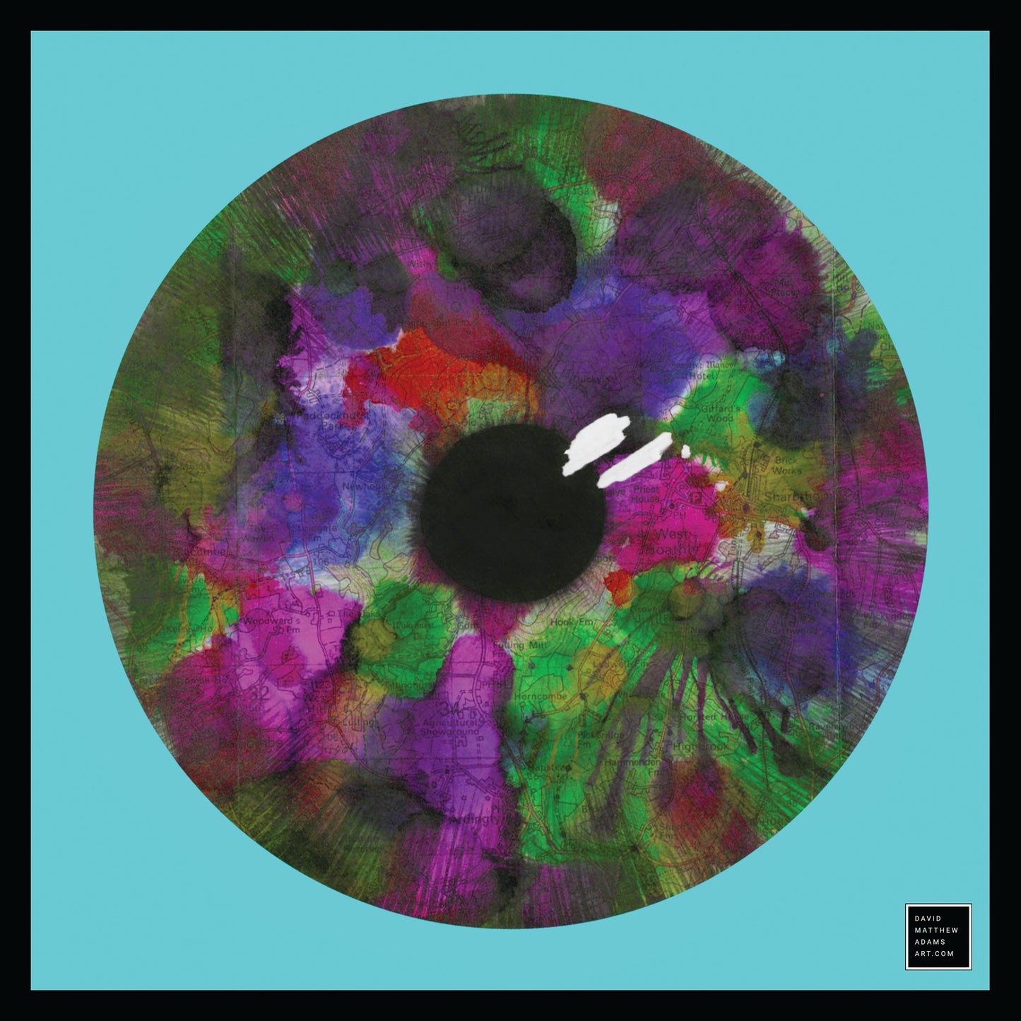 Iris Art Print 300x300mm (multiple colours available)