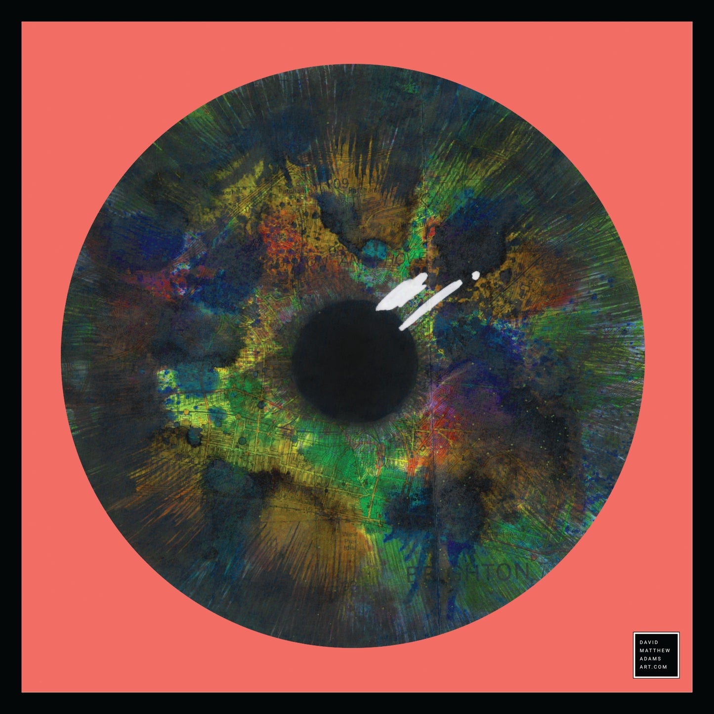 Iris Art Print 300x300mm (multiple colours available)