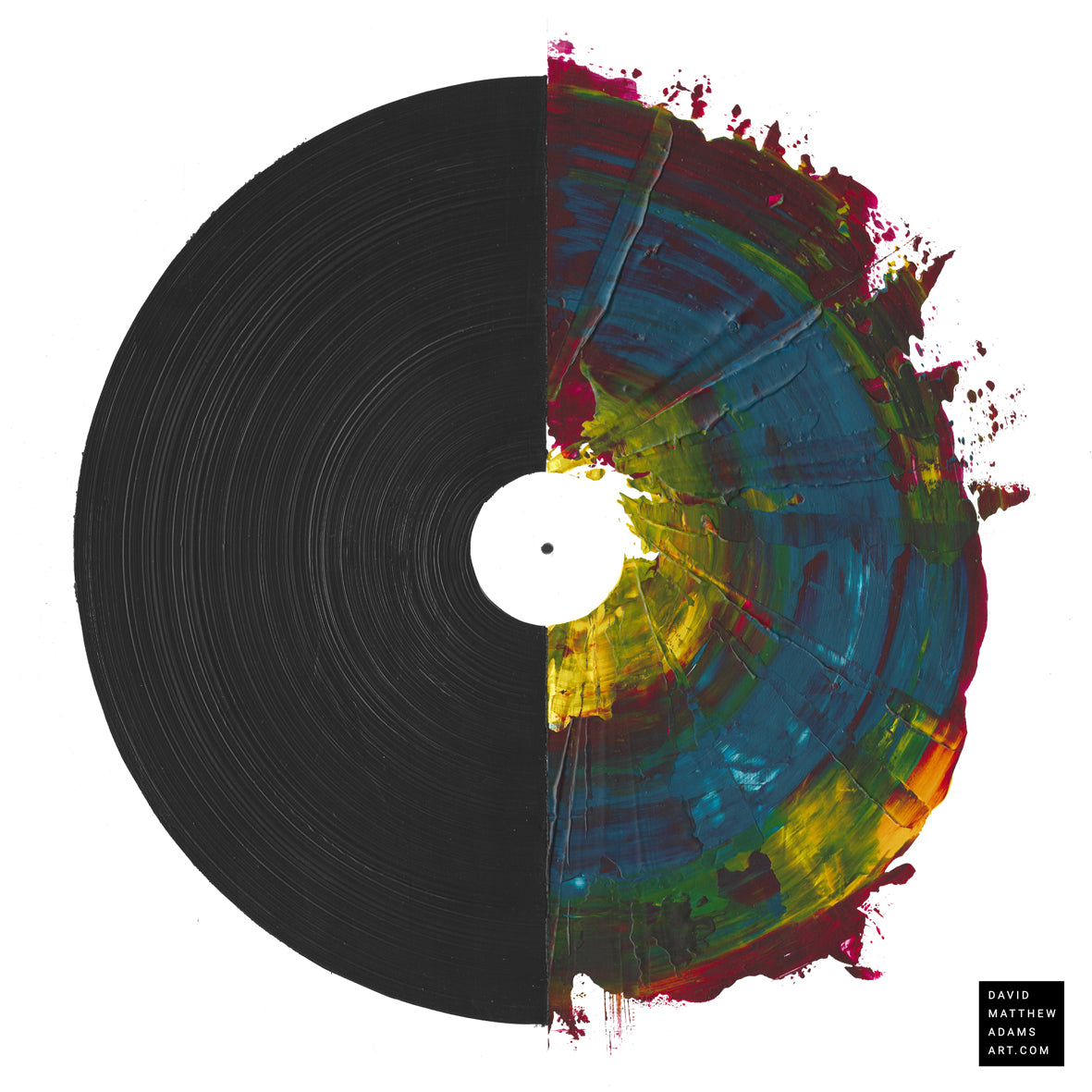 Abstract Record Art Print 300x300mm (multiple colours available) (Copy)
